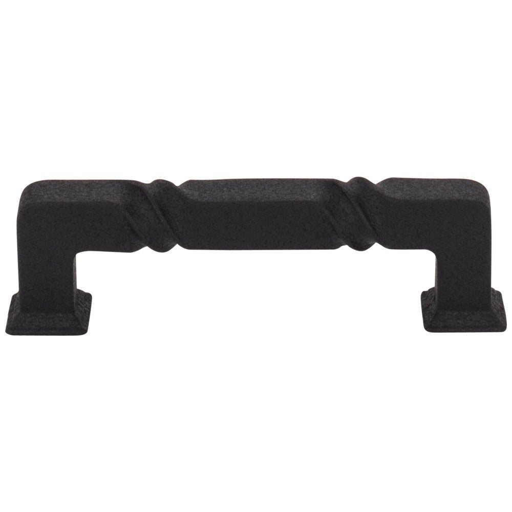 Hardware Resources 96 mm Center-to-Center Matte Black Rustic Twist Tahoe Cabinet Pull