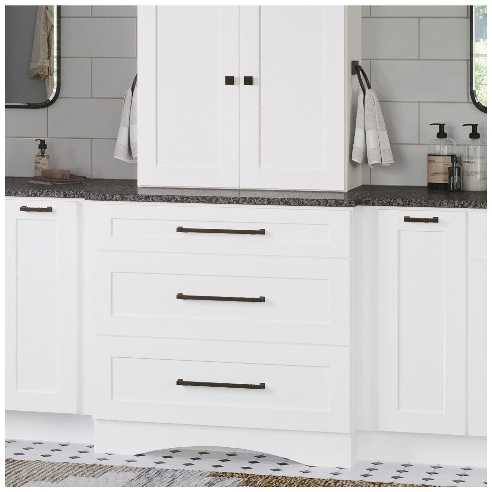 Hardware Resources 96 mm Center-to-Center Matte Black Rustic Twist Tahoe Cabinet Pull