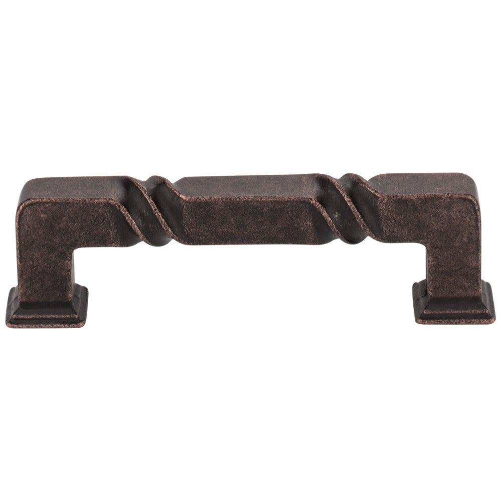Hardware Resources 96 mm Center-to-Center Matte Black Rustic Twist Tahoe Cabinet Pull