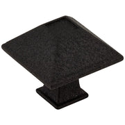 Hardware Resources 1-1/4" Overall Length Matte Black Square Tahoe Cabinet Knob