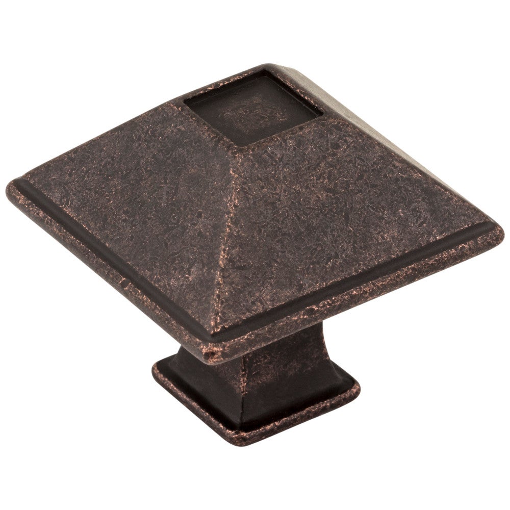 Hardware Resources 1-1/4" Overall Length Matte Black Square Tahoe Cabinet Knob