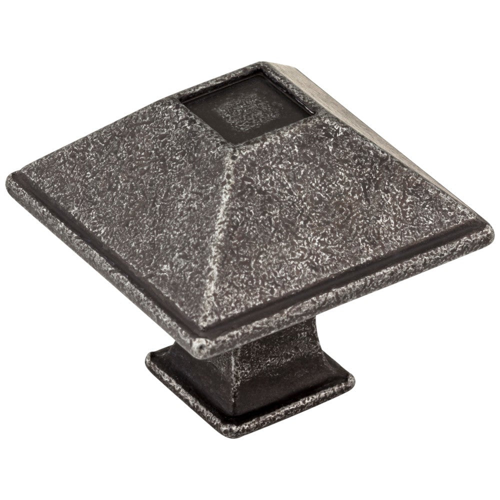 Hardware Resources 1-1/4" Overall Length Matte Black Square Tahoe Cabinet Knob