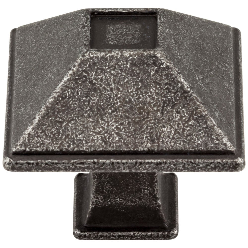 Hardware Resources 1-1/4" Overall Length Matte Black Square Tahoe Cabinet Knob