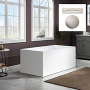 WOODBRIDGE 67" Acrylic Freestanding Contemporary Soaking Bathtub with Drain & Overflow – B-0086 Series