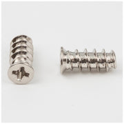 Hardware Resources 6.3 mm x 14.5 mm Nickel Plated Pozi Drive 7 mm Flat Head Euro Screw Sold by the Box (2,500). Order 2.5 for a box of 2,500 screws