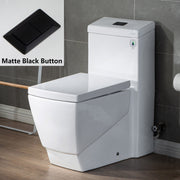 WOODBRIDGE Modern Square Design One Piece Dual Flush 1.28 GP Toilet,Chair Height with Soft Closing Seat, T0020