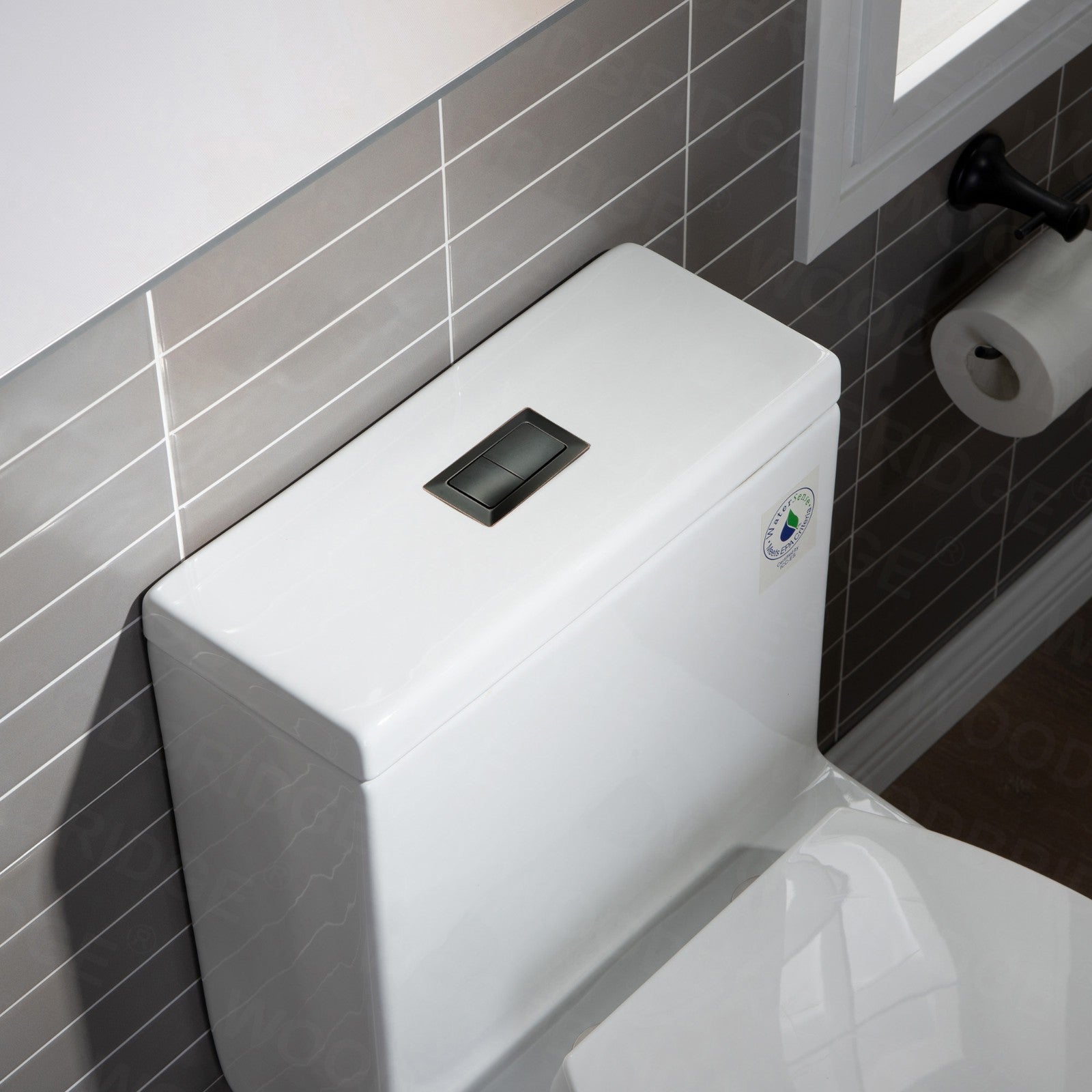 WOODBRIDGE Modern One Piece Dual Flush 1.28 GP Toilet,with Soft Closing Seat