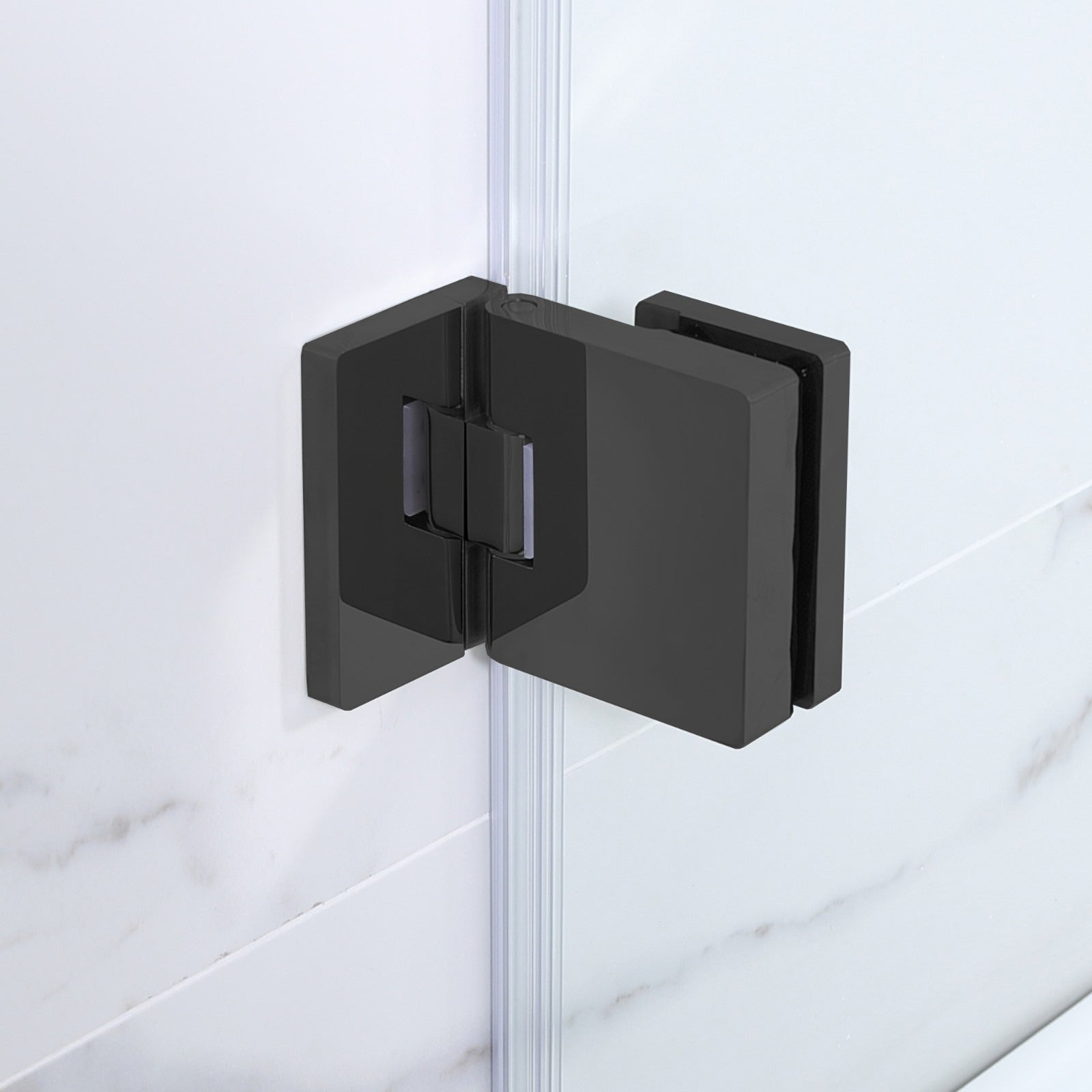 WOODBRIDGE Frameless Hinged Bathtub Shower, 5/16" Tempered Panel, 34" W x 58" H Tub Glass Door,MTDB3458