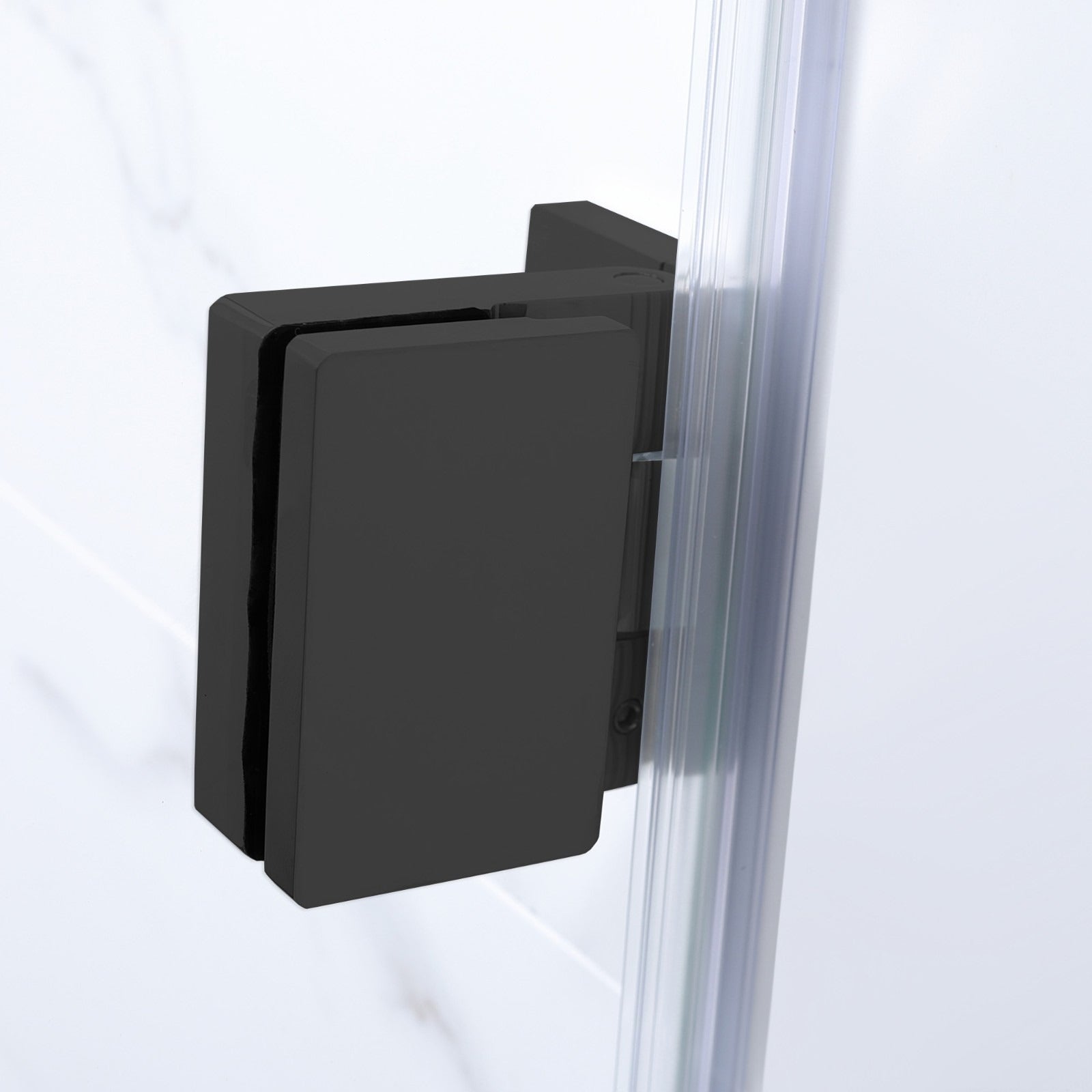 WOODBRIDGE Frameless Hinged Bathtub Shower, 5/16" Tempered Panel, 34" W x 58" H Tub Glass Door,MTDB3458