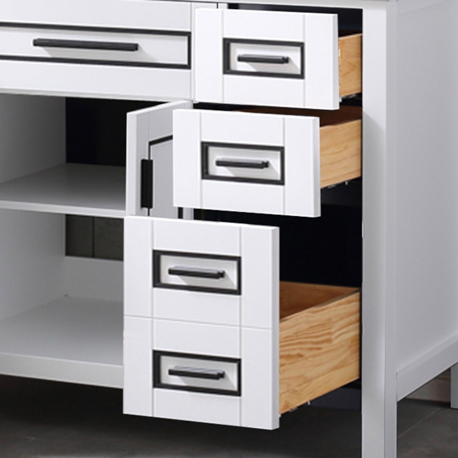 WOODBRIDGE Milan 49" Floor Mounted Single Basin Vanity Set with Solid Wood Cabinet