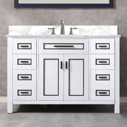 WOODBRIDGE Milan 49" Floor Mounted Single Basin Vanity Set with Solid Wood Cabinet