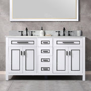 WOODBRIDGE Milan 61" Floor Mounted Single Basin Vanity Set with Solid Wood Cabinet