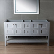 Woodbridge Sydney 60" inch Solid Wood Bathroom Vanity Base only