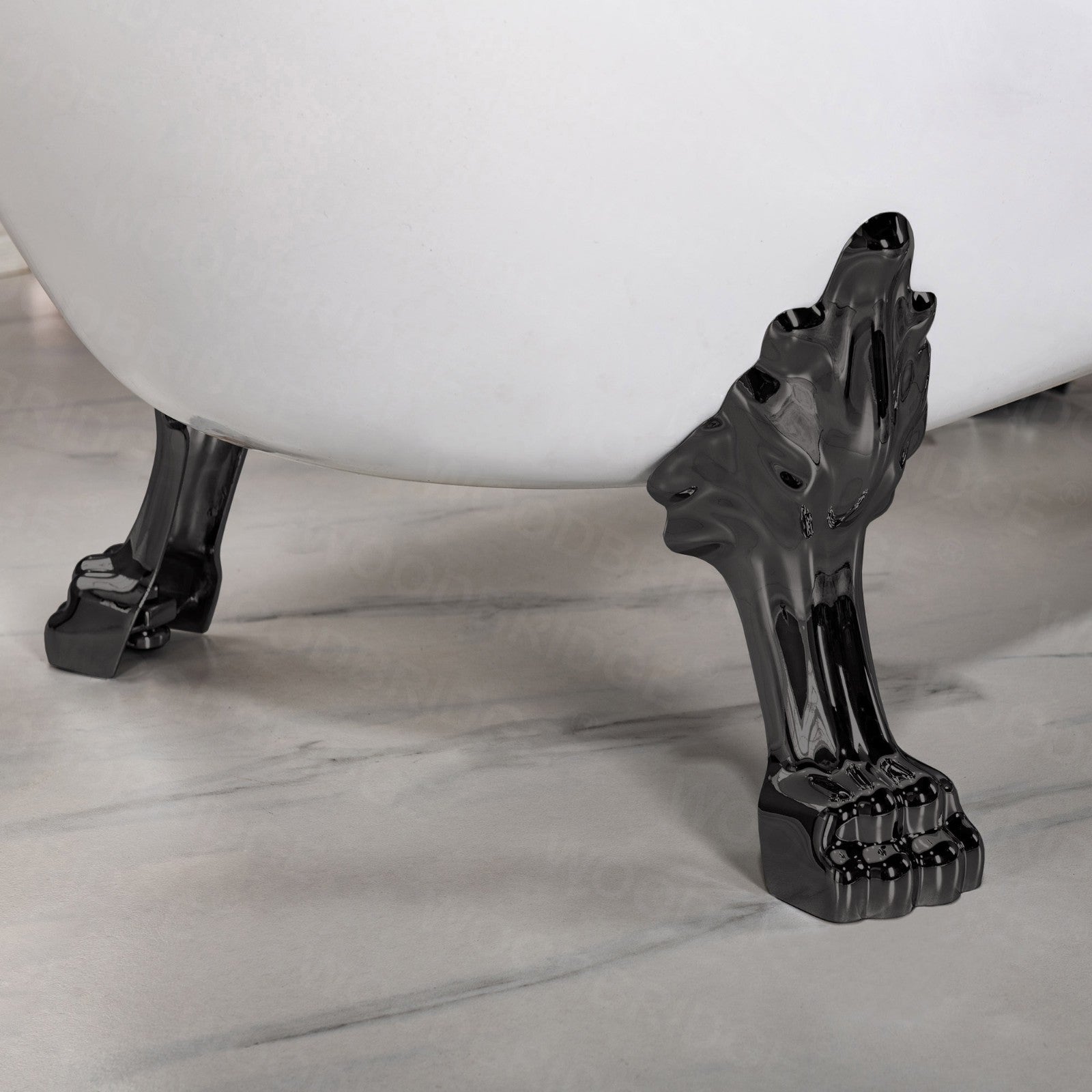 WOODBRIDGE 54" Heavy Duty Acrylic Slipper Clawfoot Bathtub with Drain & Overflow – Multiple Finishes, B0021 Series