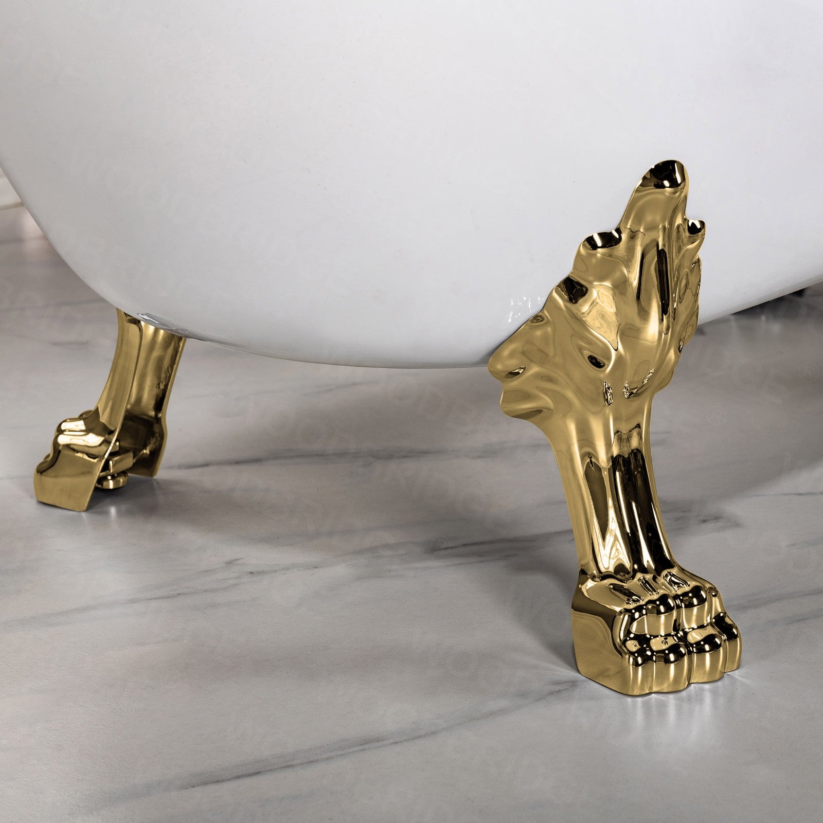 WOODBRIDGE 54" Heavy Duty Acrylic Slipper Clawfoot Bathtub with Drain & Overflow – Multiple Finishes, B0021 Series