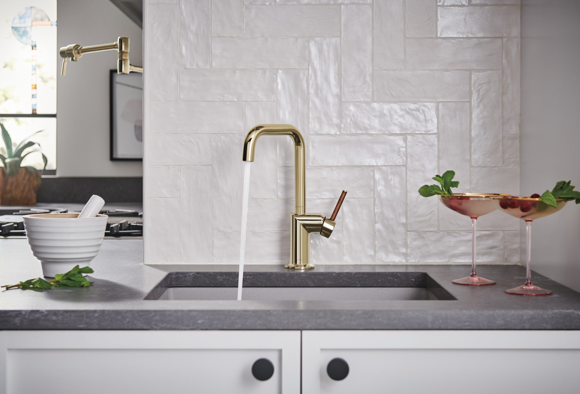 Brizo Odin® Bar Faucet with Square Spout - Less Handle