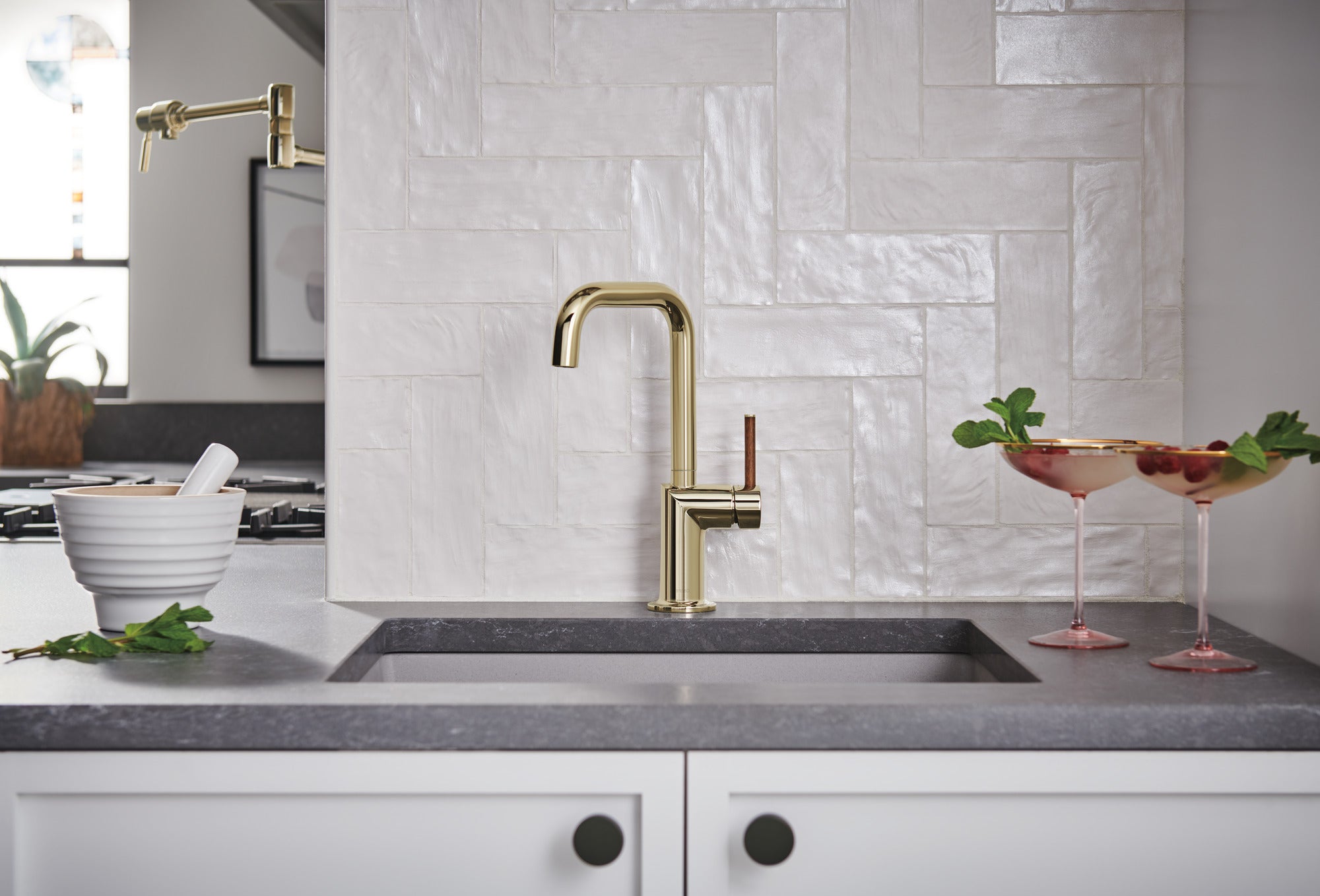 Brizo Odin® Bar Faucet with Square Spout - Less Handle