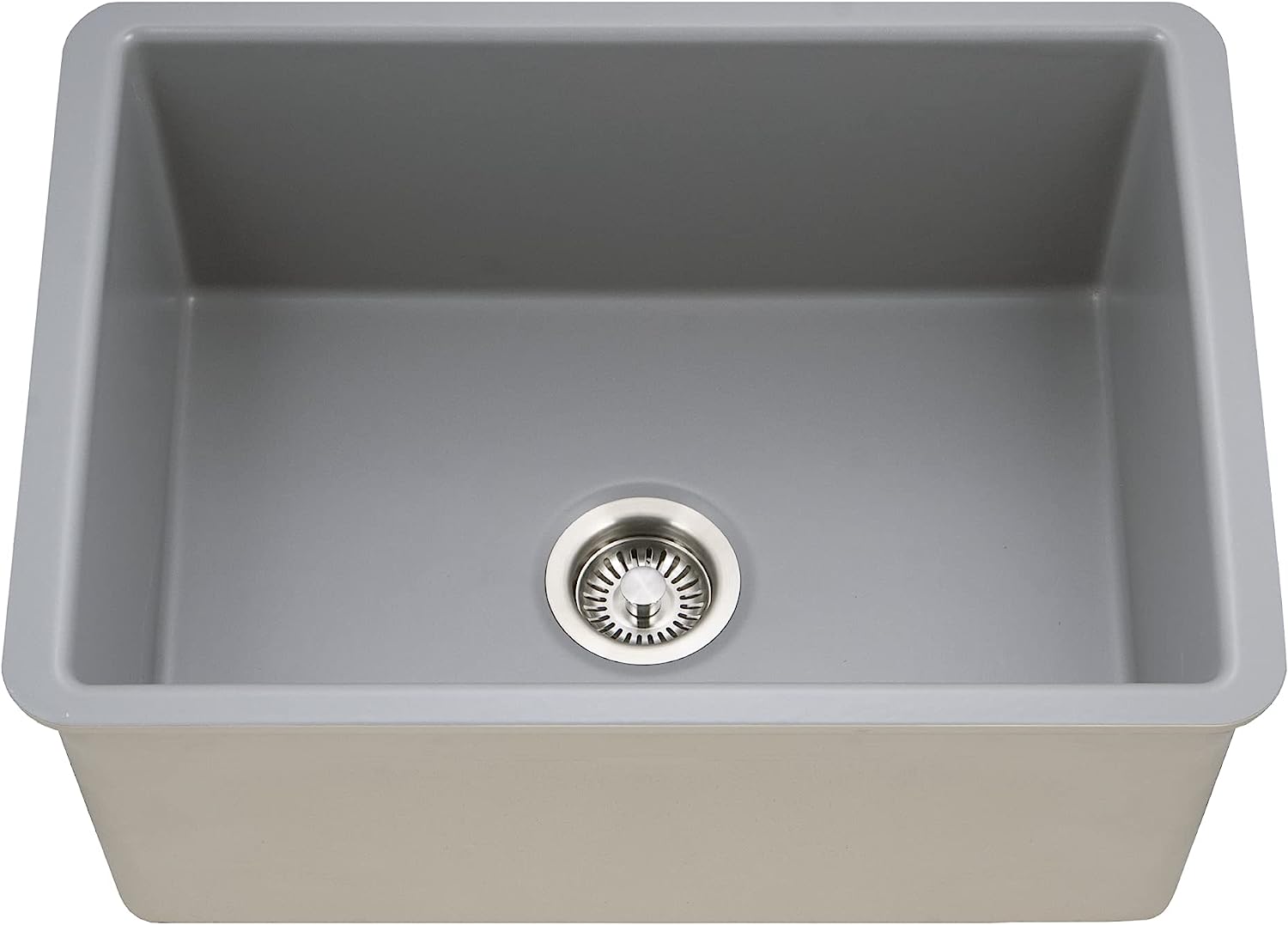 Houzer Platus 26" Fireclay Undermount Single Bowl Kitchen Sink