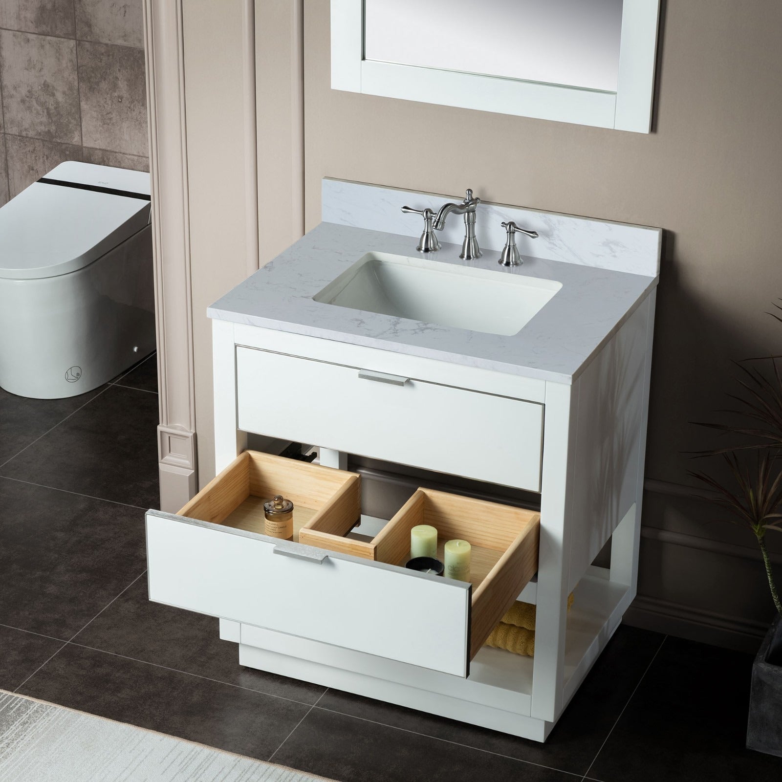 WOODBRIDGE Venice 30"x21"x33" Solid Wood Bath Vanities Side Cabinet
