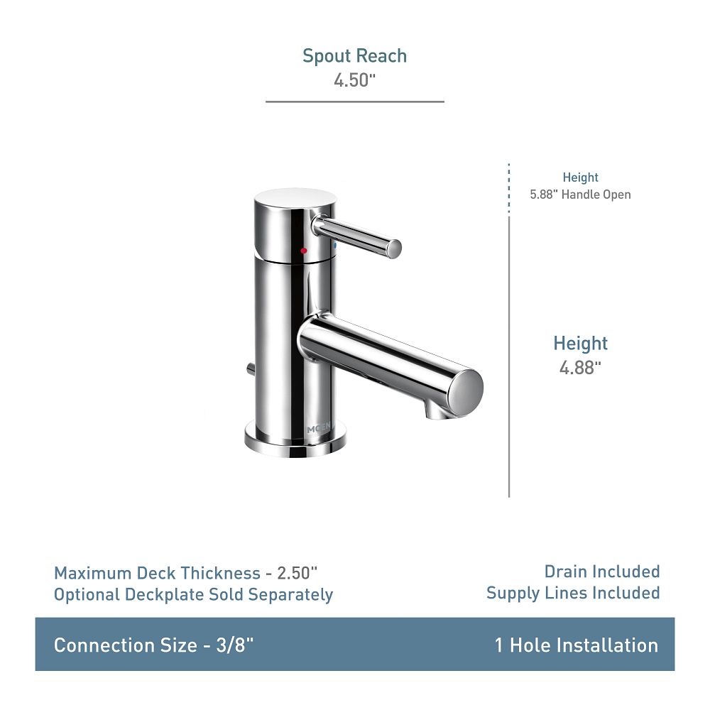 Align One-handle Low Profile Bathroom Sink Faucet