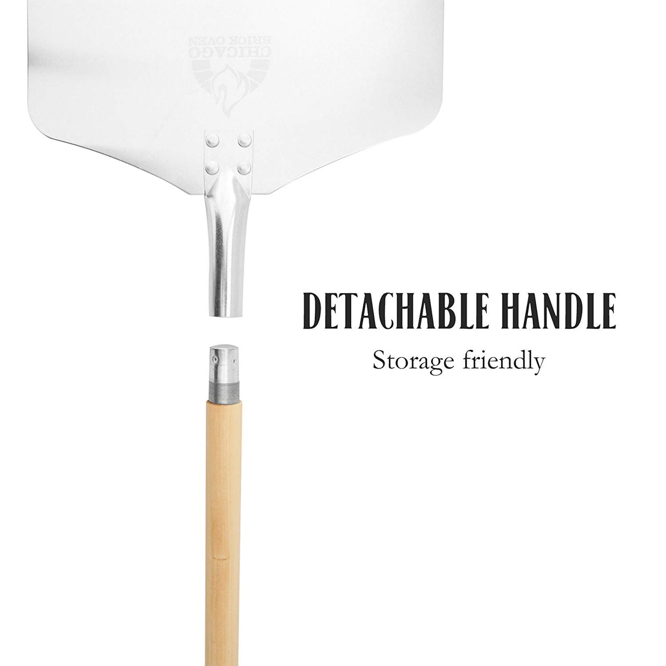 Pizza Peel | Detachable Wood Handle
