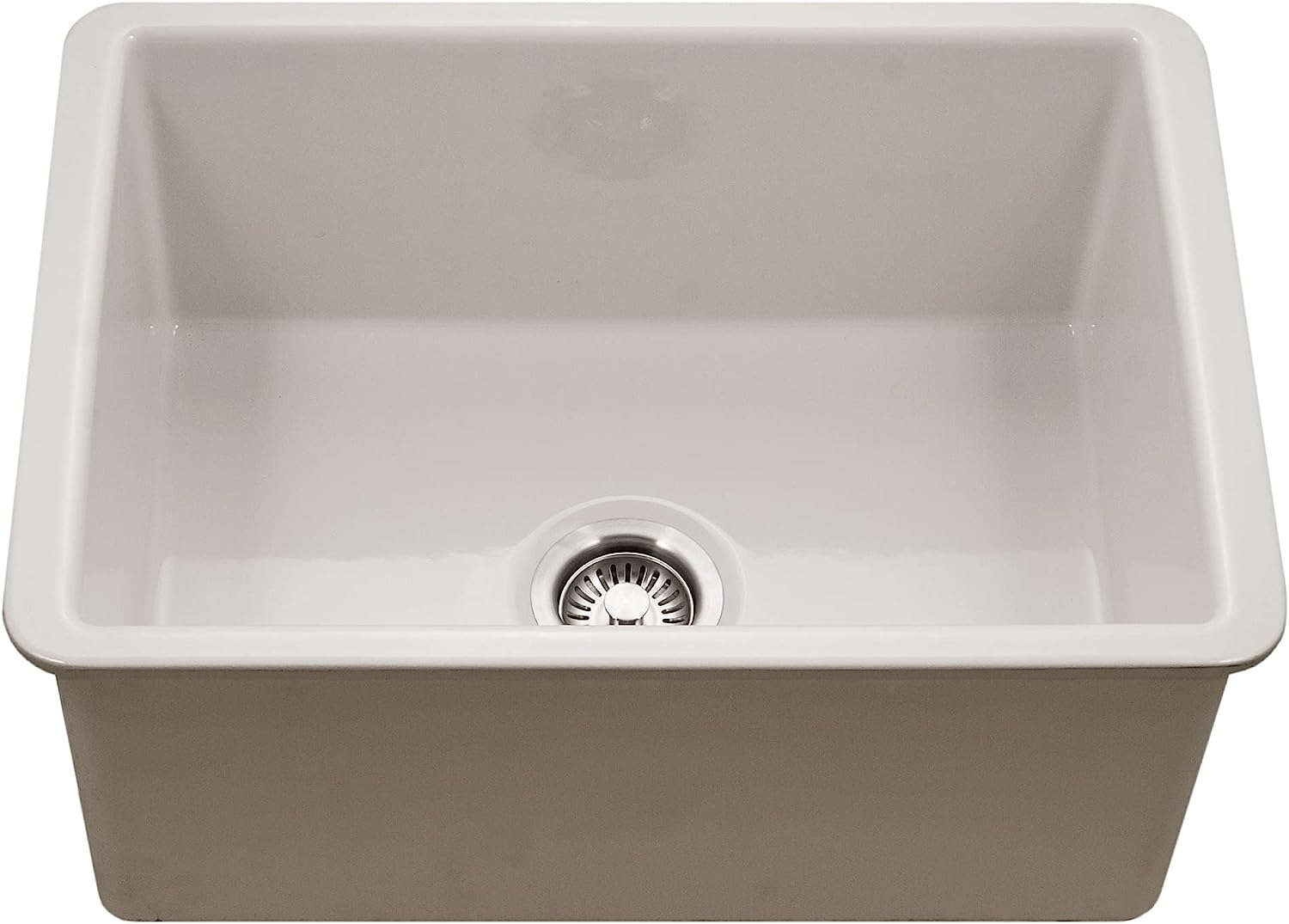 Houzer Platus 26" Fireclay Undermount Single Bowl Kitchen Sink