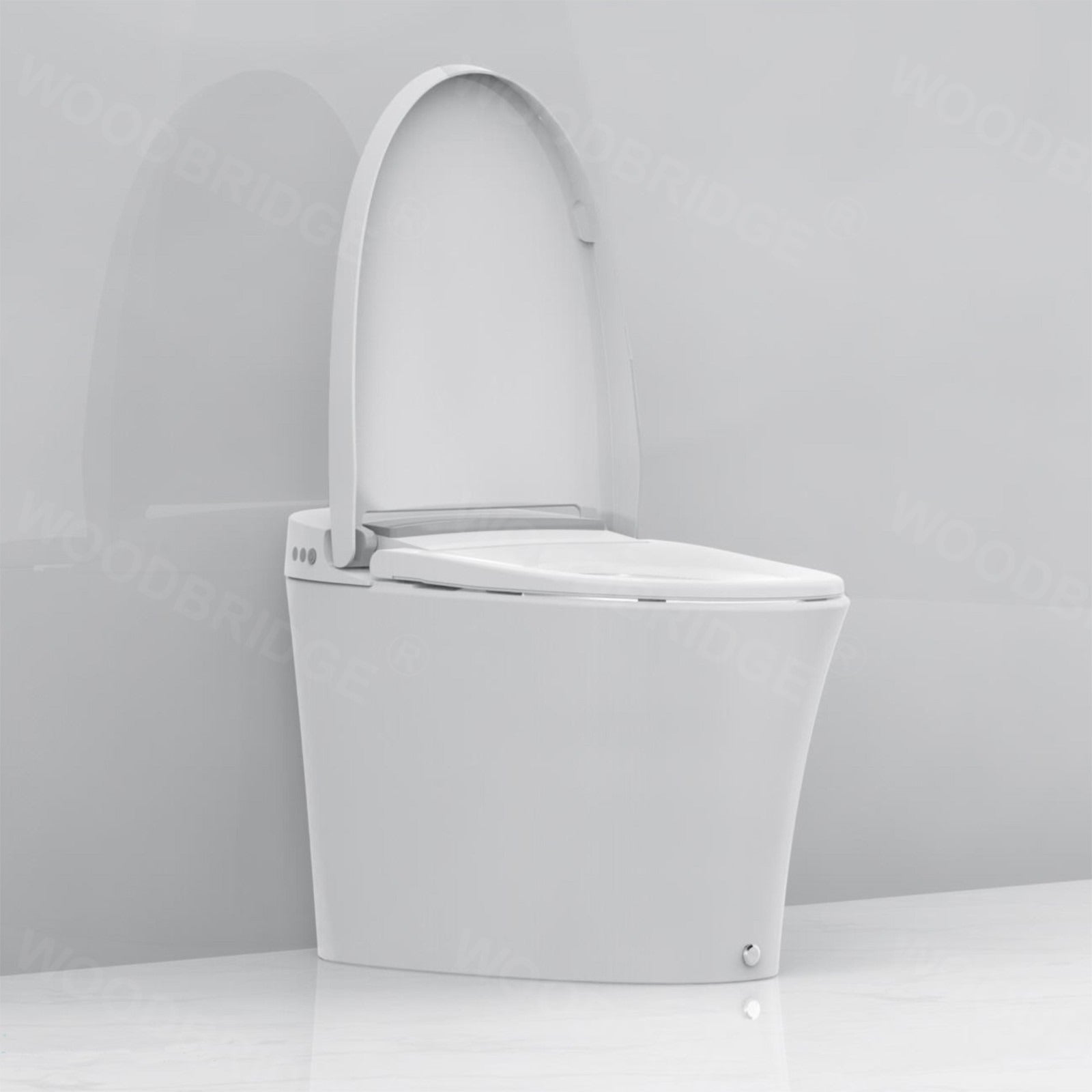 WOODBRIDGE BW5100S One Piece Modern,Slim, Tankless and High Efficiency Toilet with Battery Operated Auto Flushing