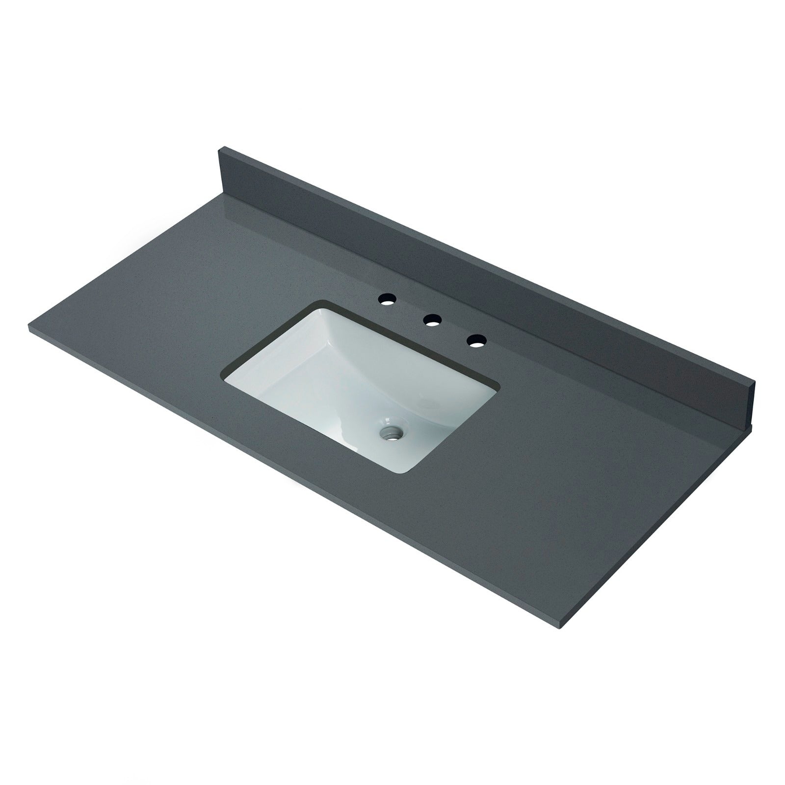 WOODBRIDGE 49"x22" Vanity Top with Single Under Mount Rectangle Bowl, DGVT4922-8