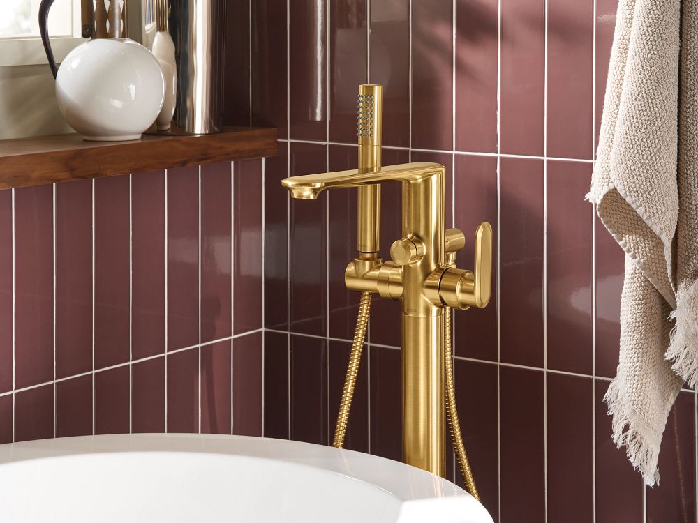 Greenfield one-handle tub filler includes hand shower