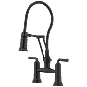 Brizo Rook® Articulating Bridge Faucet with Finished Hose