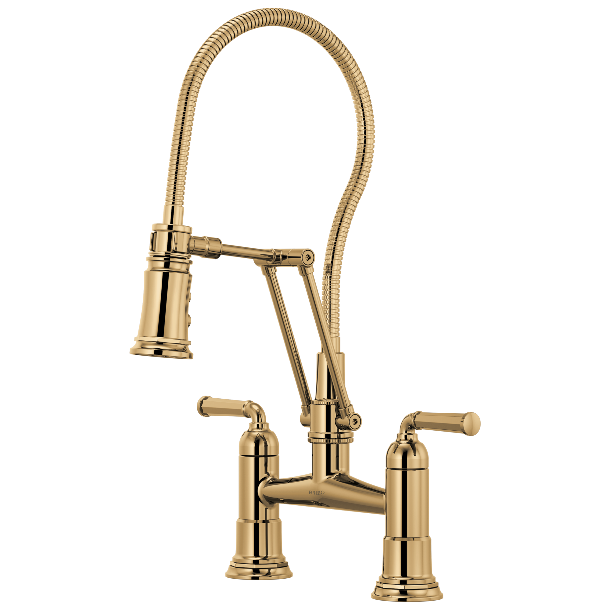 Brizo Rook® Articulating Bridge Faucet with Finished Hose