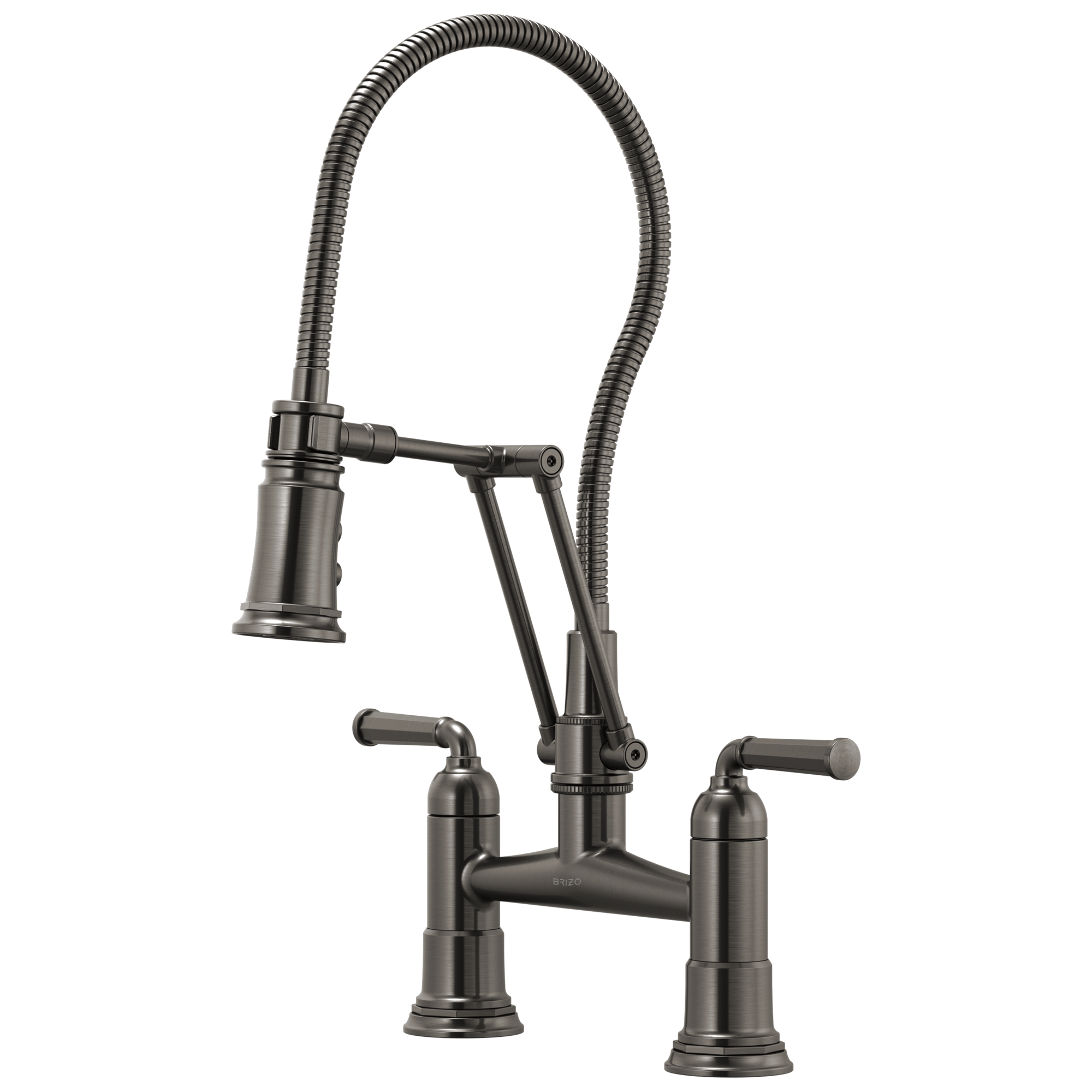 Brizo Rook® Articulating Bridge Faucet with Finished Hose