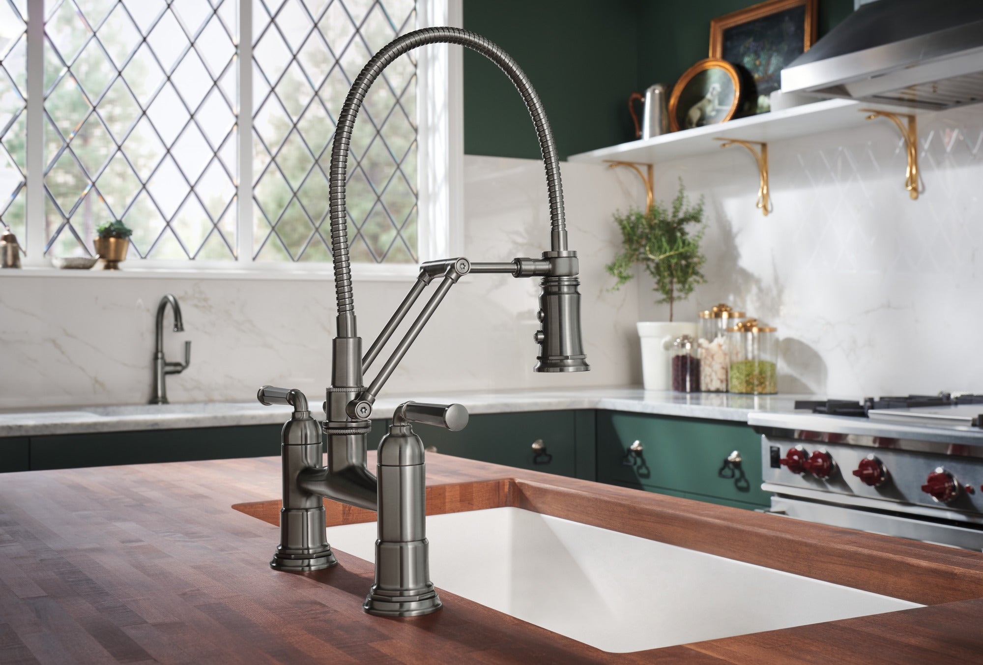 Brizo Rook® Articulating Bridge Faucet