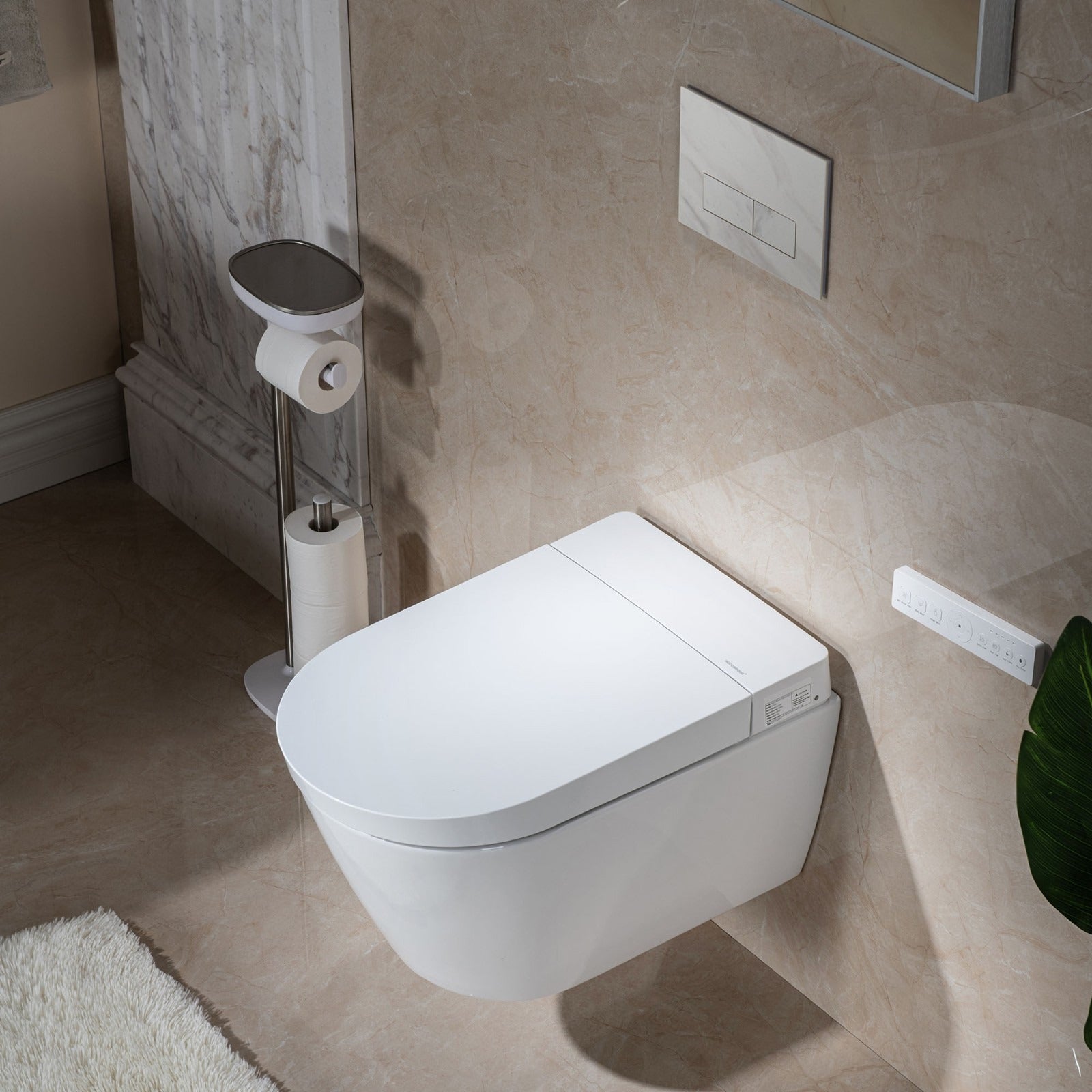 WOODBRIDGE Intelligent Wall-Hung Smart Bidet Toilet Package – LT611_SWHT611_FP611-WH