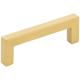 Hardware Resources 3" Center-to-Center Satin Nickel Square Stanton Cabinet Bar Pull