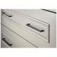 Hardware Resources 3" Center-to-Center Satin Nickel Square Stanton Cabinet Bar Pull