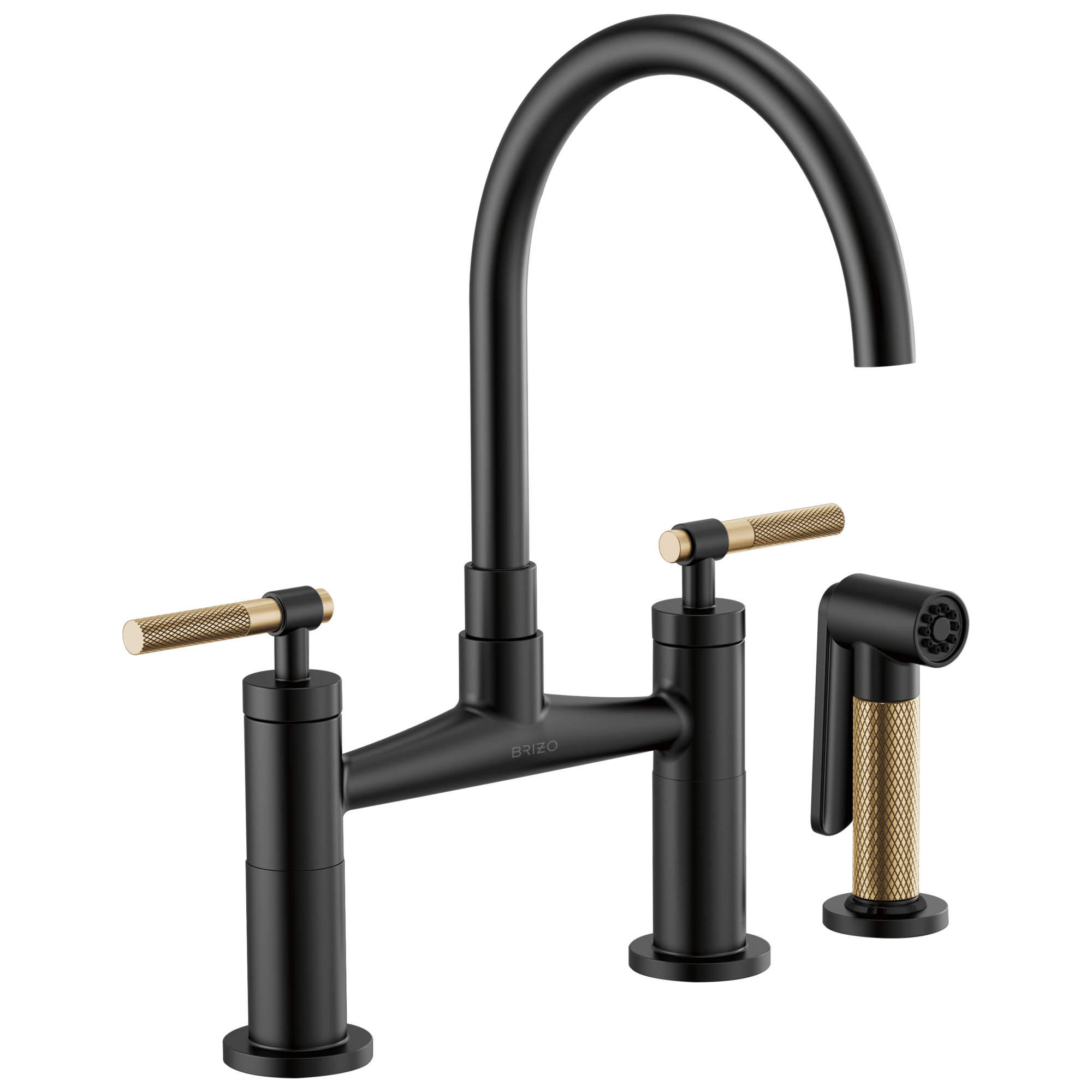 Brizo Litze® Bridge Faucet with Arc Spout and Knurled Handle