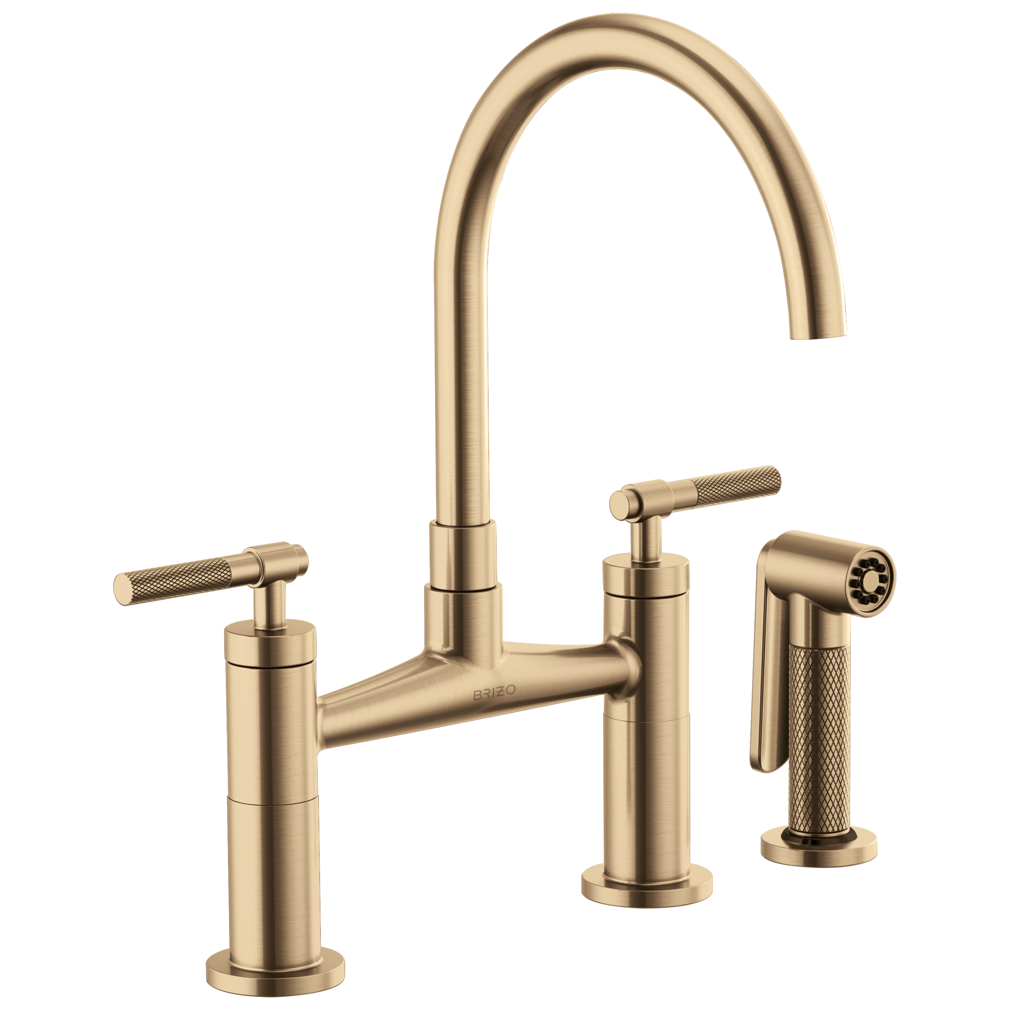 Brizo Litze® Bridge Faucet with Arc Spout and Knurled Handle