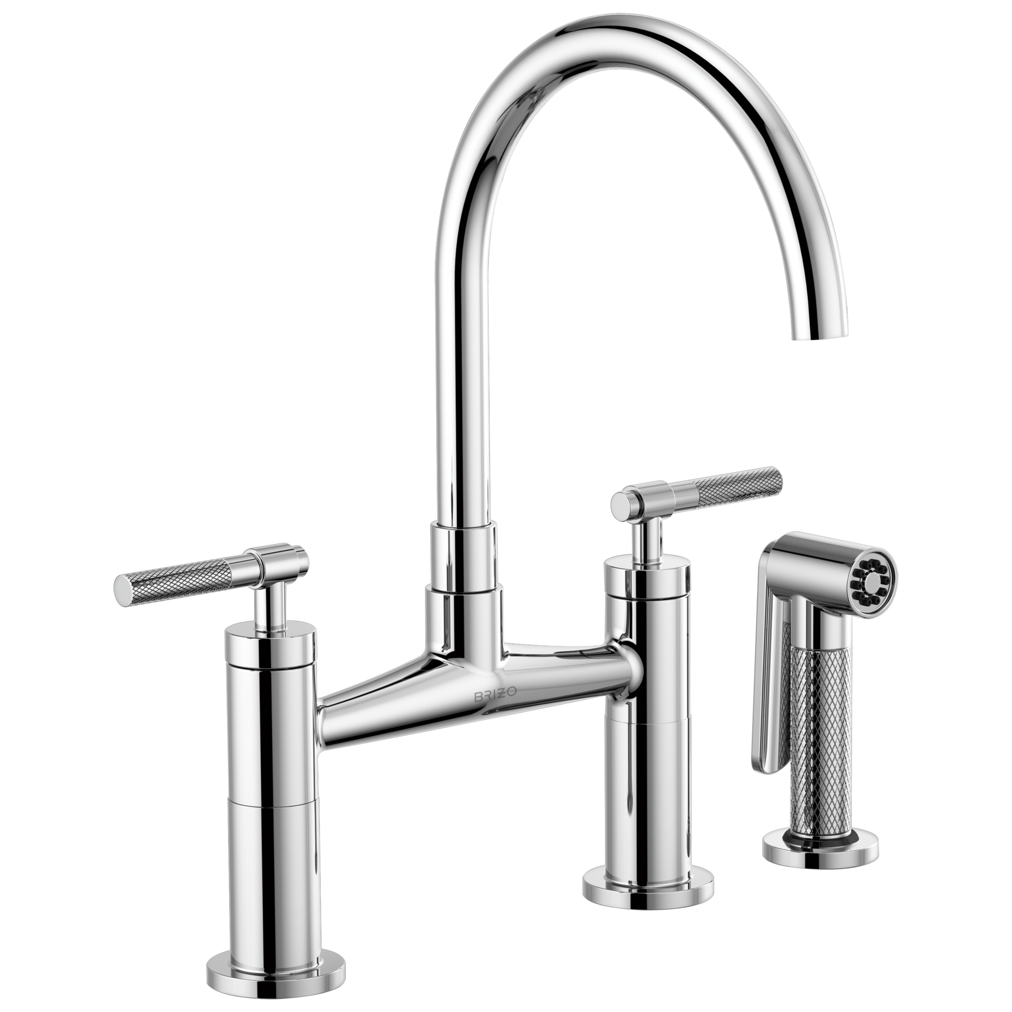 Brizo Litze® Bridge Faucet with Arc Spout and Knurled Handle