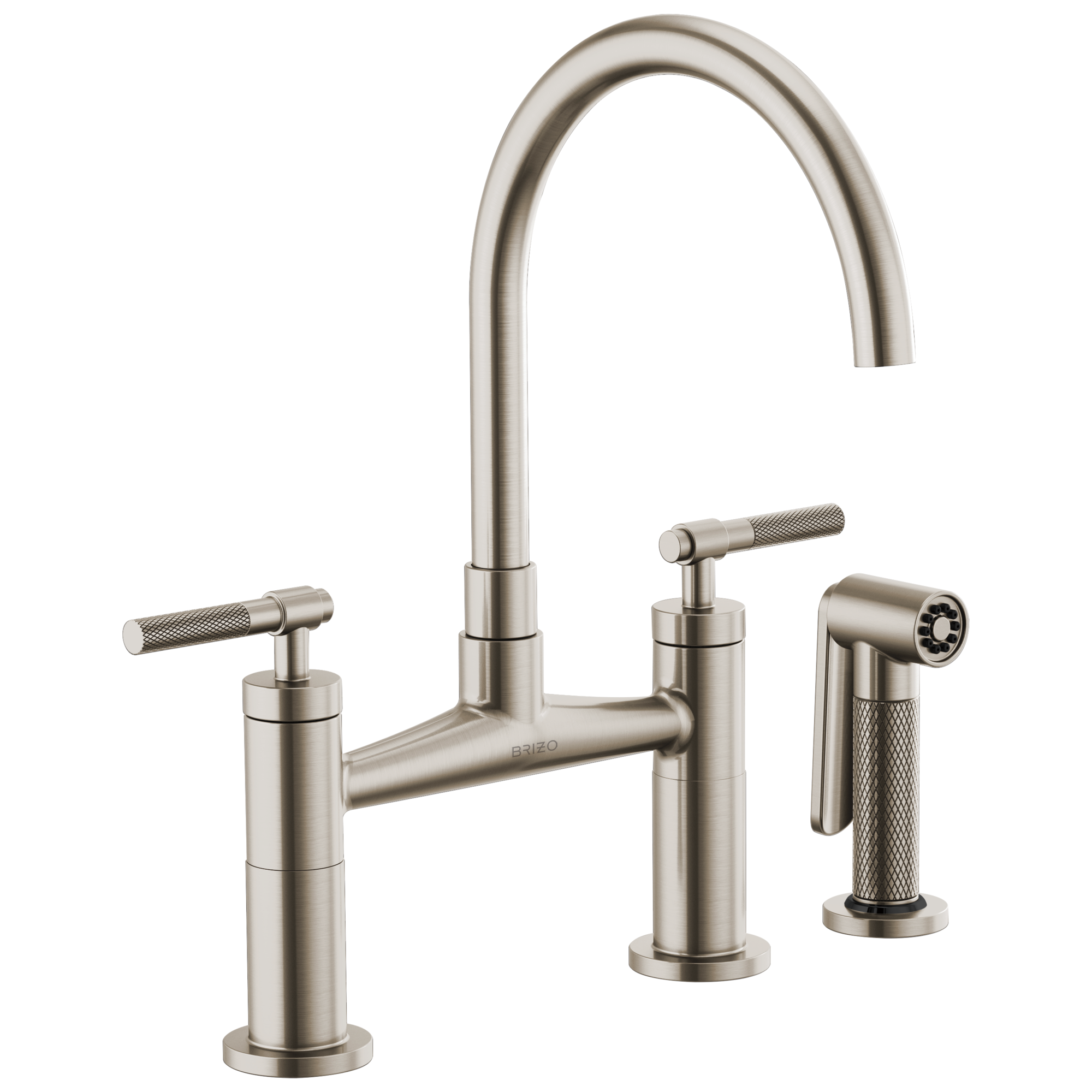 Brizo Litze® Bridge Faucet with Arc Spout and Knurled Handle