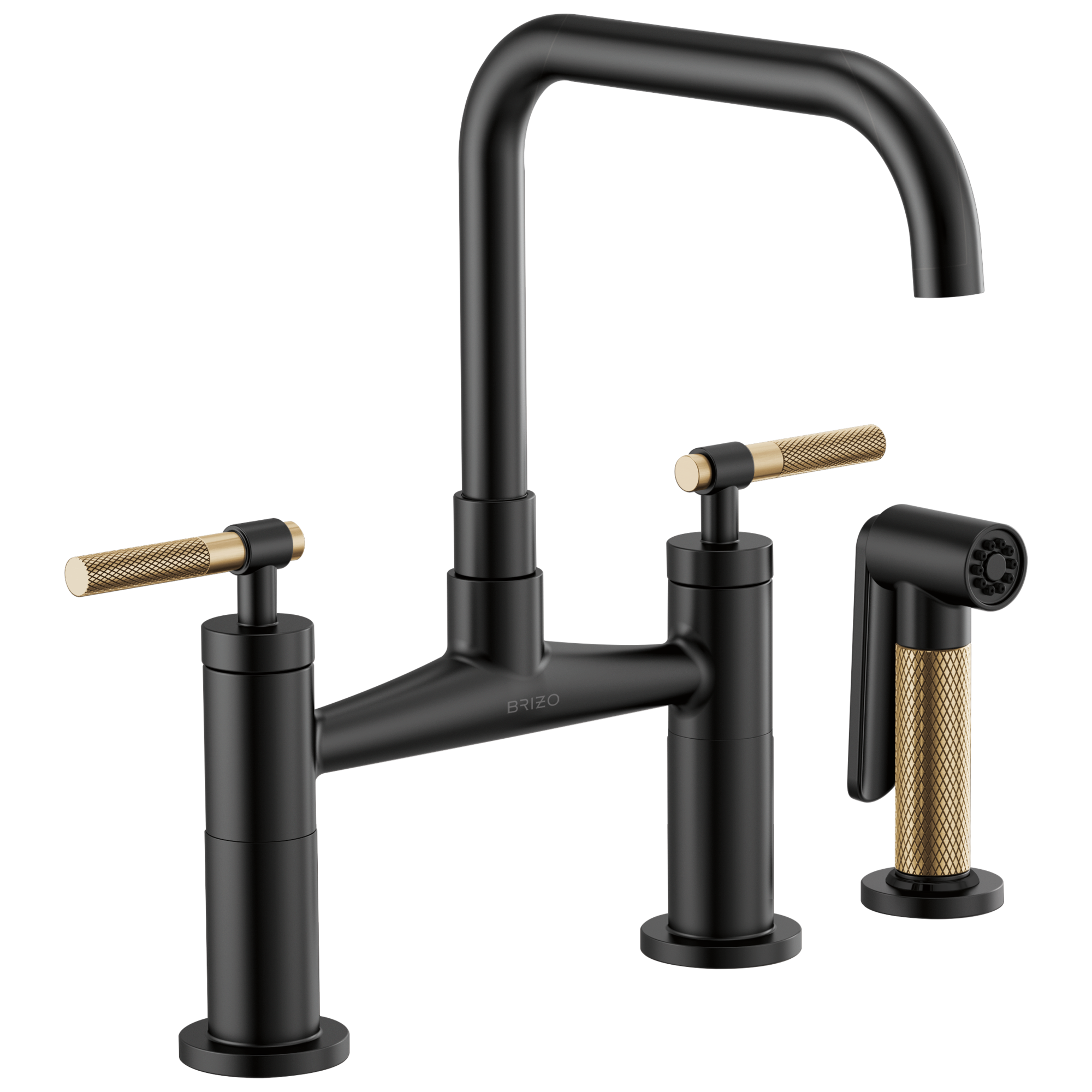 Brizo Litze® Bridge Faucet with Square Spout and Knurled Handle