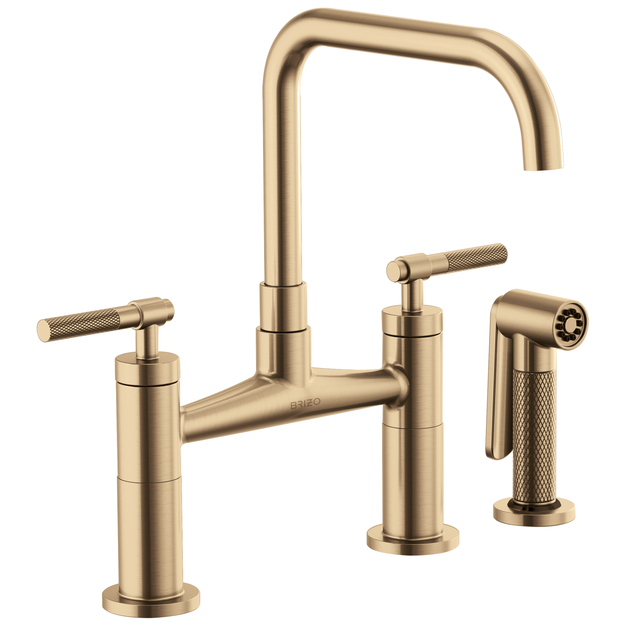 Brizo Litze® Bridge Faucet with Square Spout and Knurled Handle