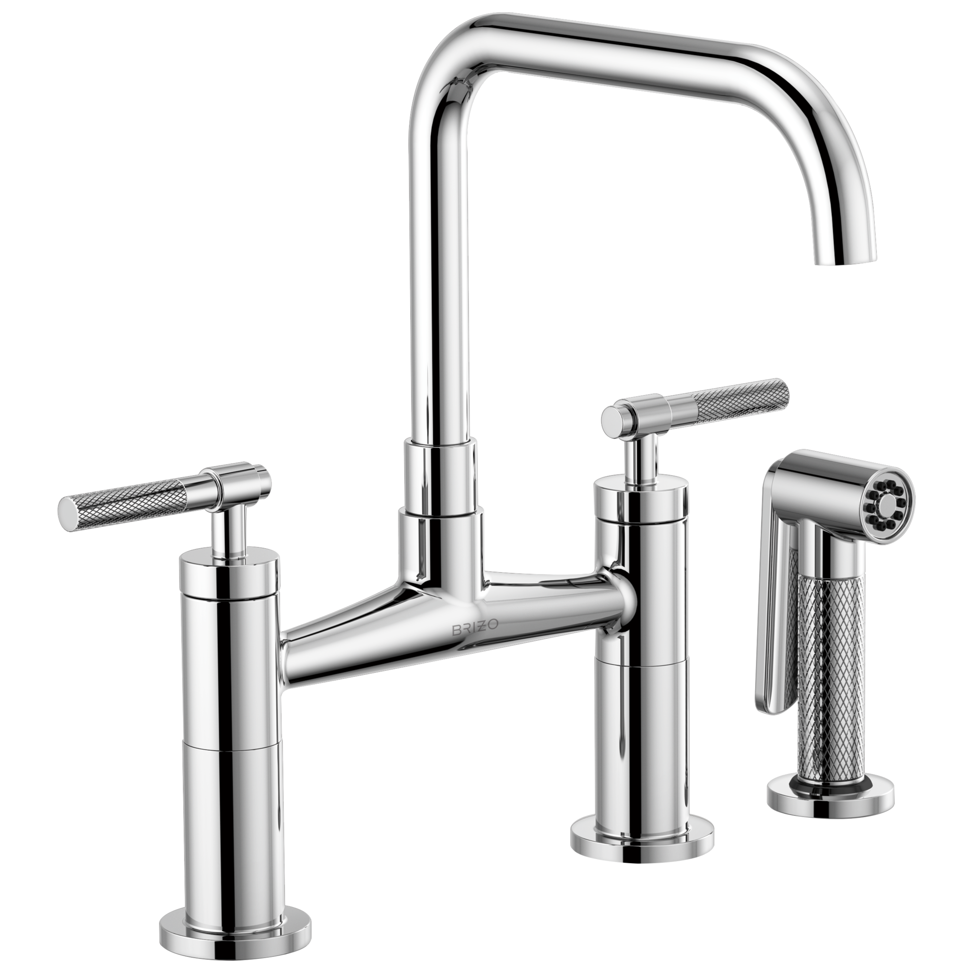 Brizo Litze® Bridge Faucet with Square Spout and Knurled Handle