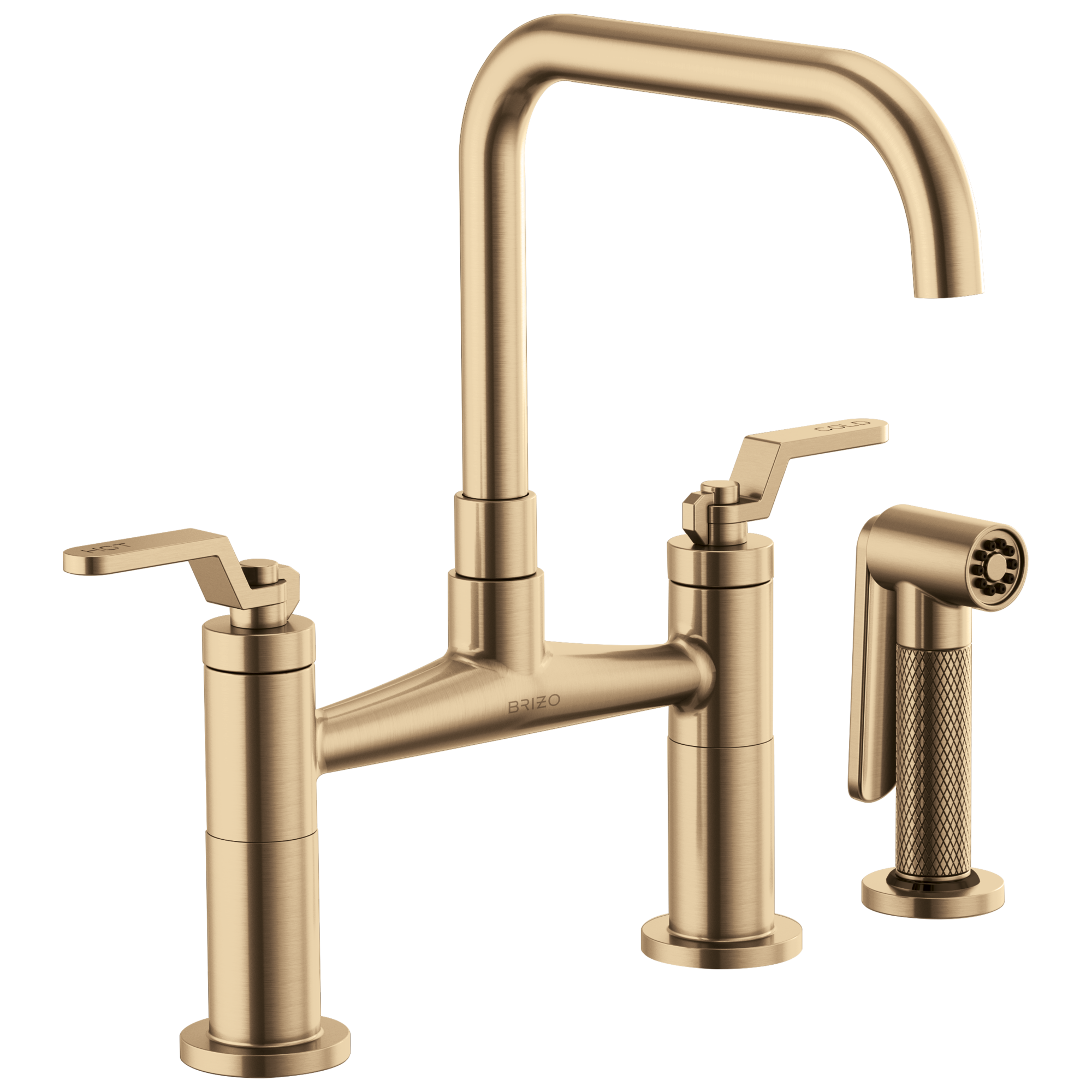 Brizo Litze® Bridge Faucet with Square Spout and Industrial Handle