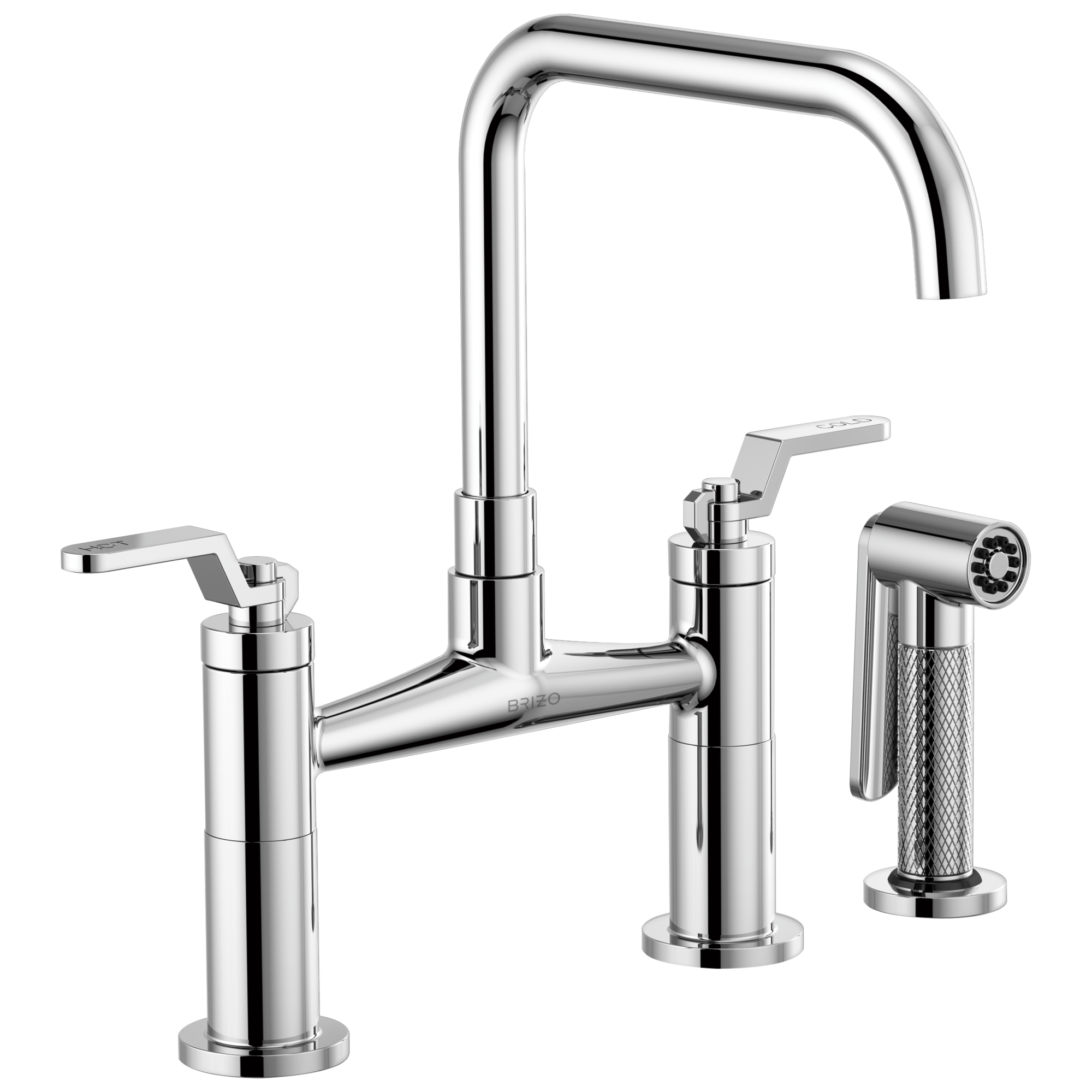 Brizo Litze® Bridge Faucet with Square Spout and Industrial Handle