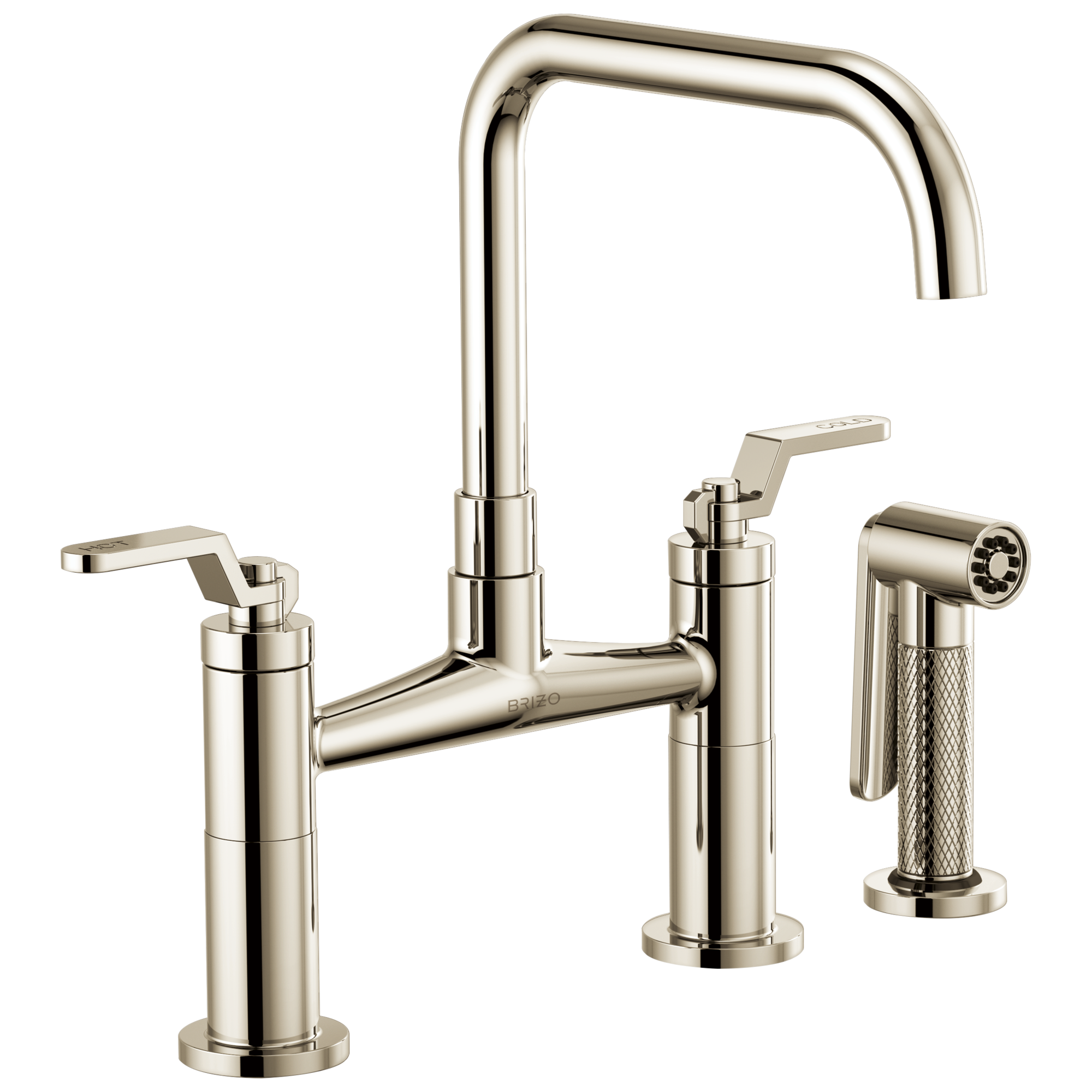 Brizo Litze® Bridge Faucet with Square Spout and Industrial Handle