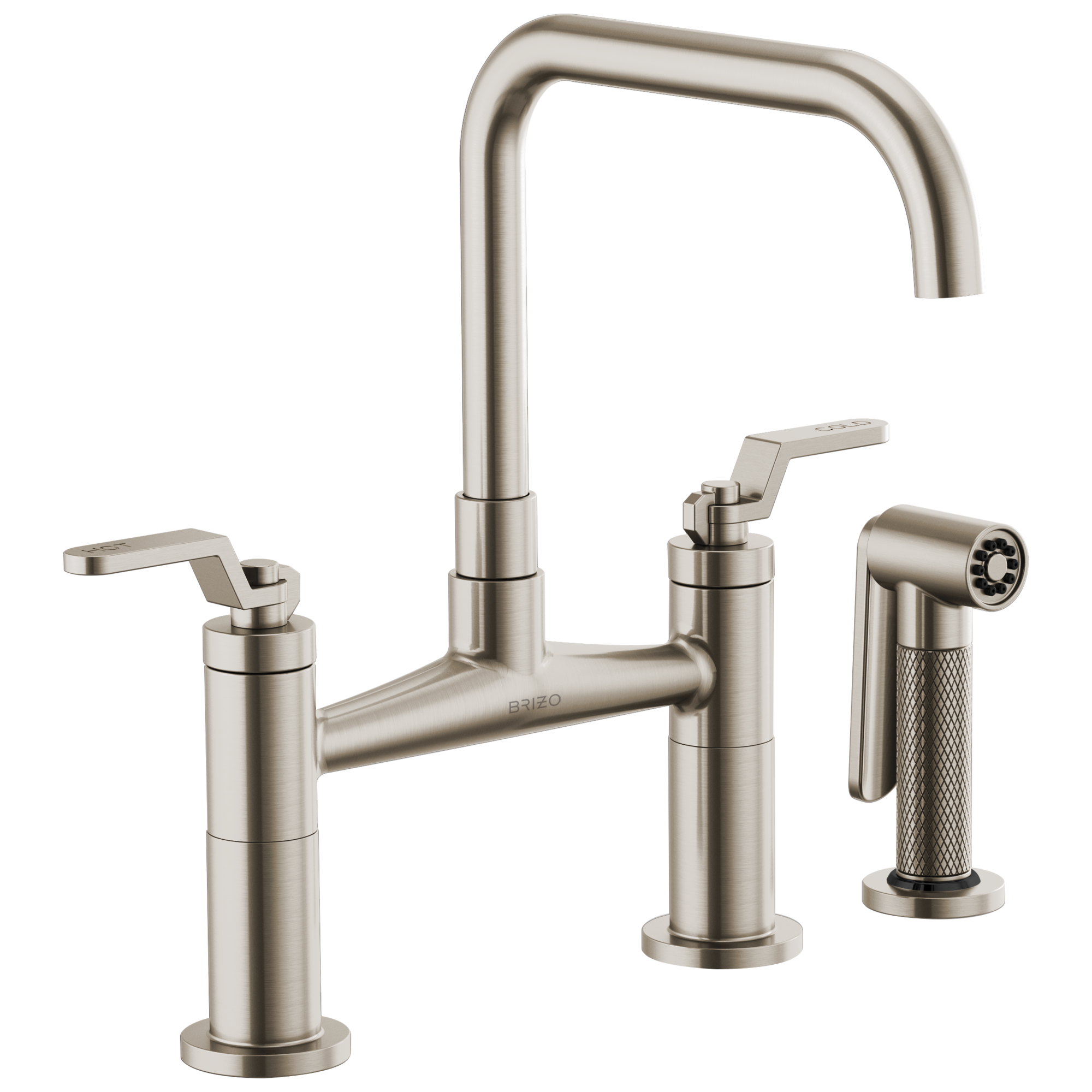 Brizo Litze® Bridge Faucet with Square Spout and Industrial Handle