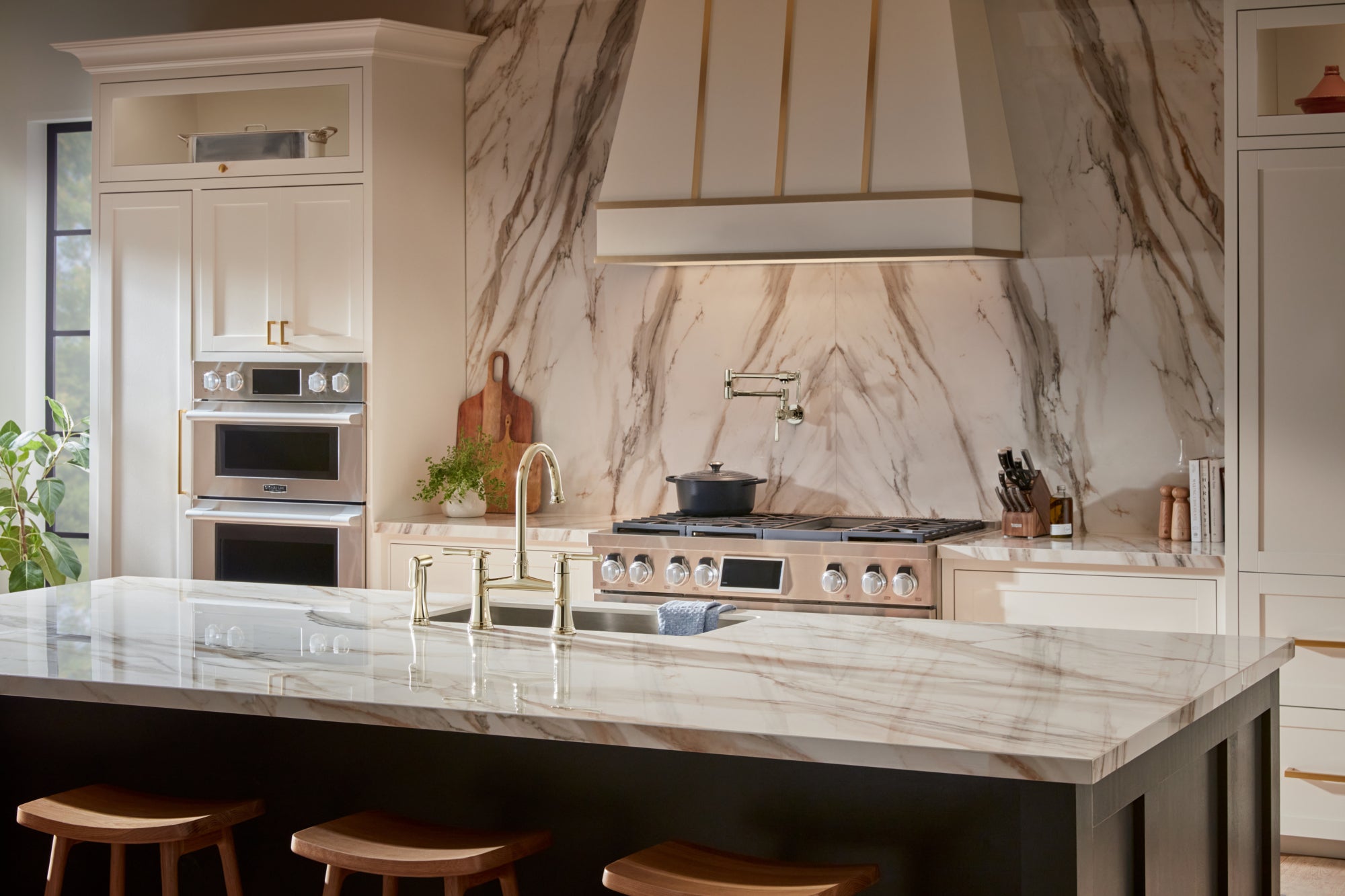 Brizo The Tulham™ Kitchen Collection by Brizo® Bridge Kitchen Faucet with Side Spray