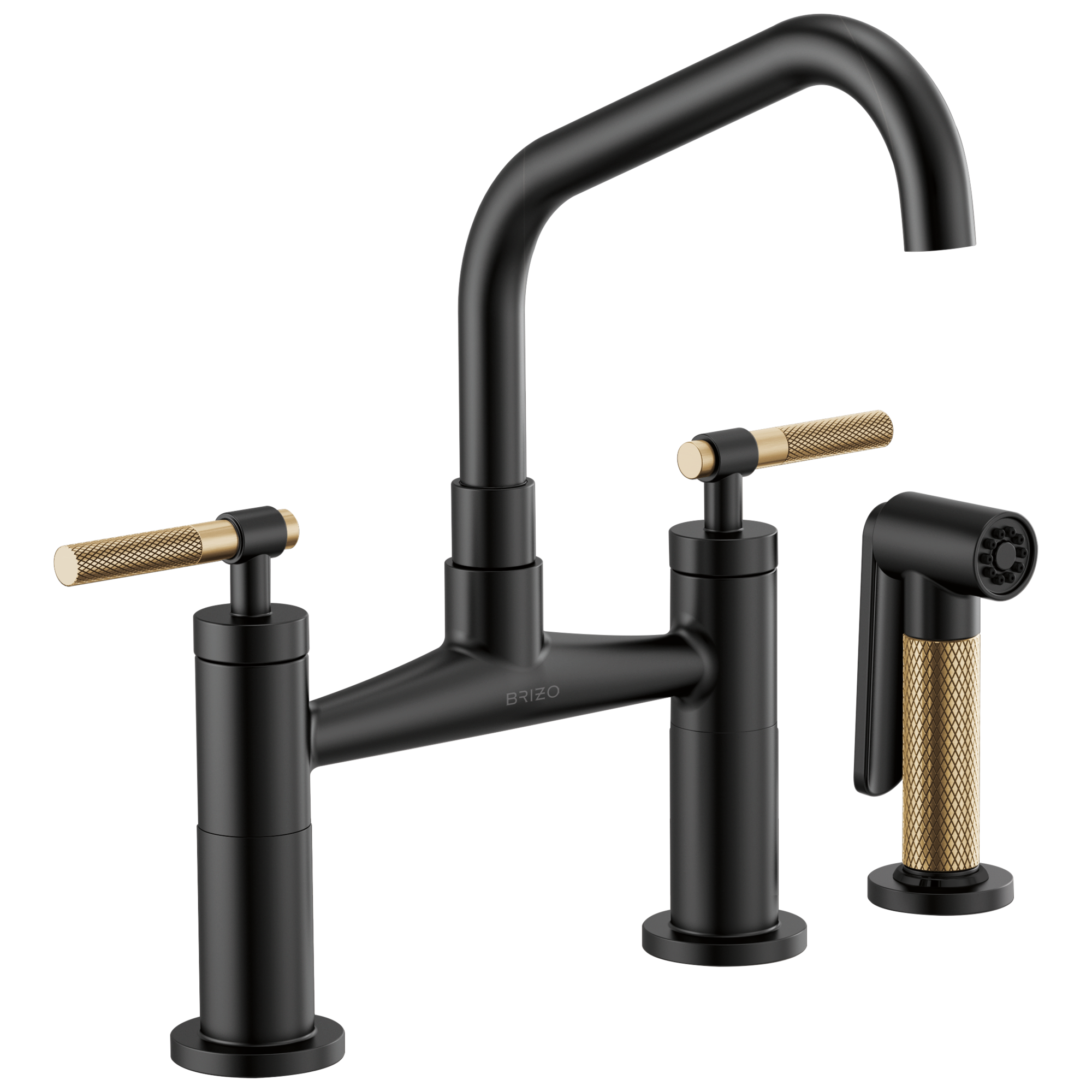 Brizo Litze® Bridge Faucet with Angled Spout and Knurled Handle