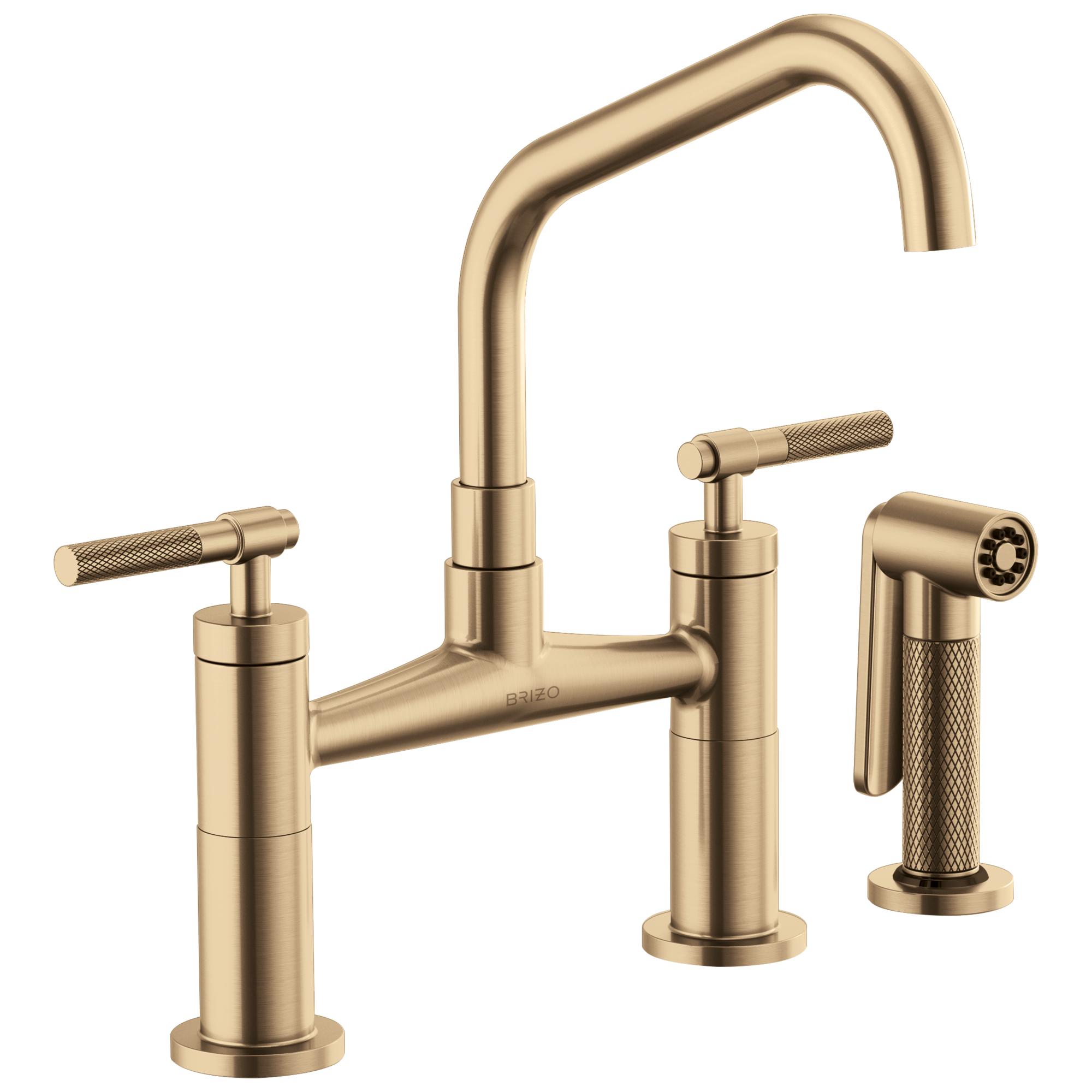 Brizo Litze® Bridge Faucet with Angled Spout and Knurled Handle